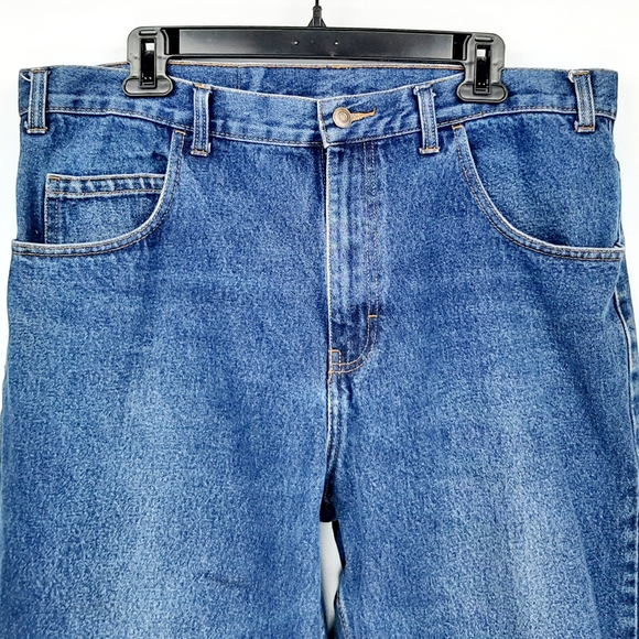 Cat's Eye Mens Straight Leg Denim Jeans Dark Wash Size 38 x 30 Classic High Rise - Picture 3 of 11